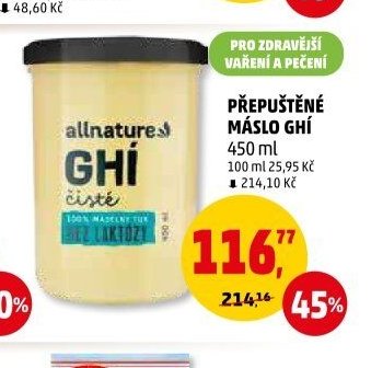 PŘEPUŠTĚNÉ MÁSLO GHÍ