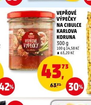 VEPŘOVÉ VÝPEČKY NA CIBULCE KARLOVA KORUNA