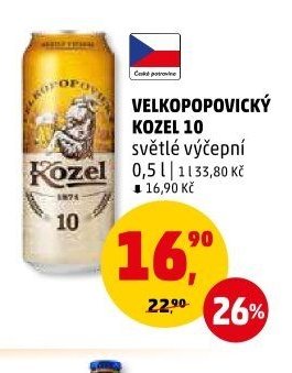 Velkopopovický Kozel 10 světlé výčepní 0,5 l