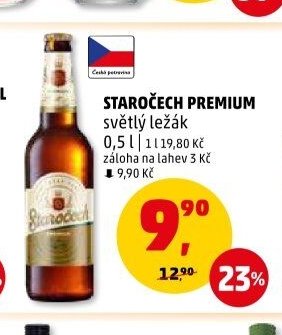 Staročech Premium světlý ležák 0,5 l