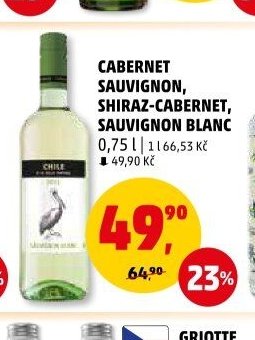 Cabernet Sauvignon, Shiraz-Cabernet, Sauvignon Blanc 0,75 l