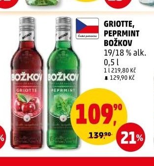 Griotte, Pepermint Božkov 19/18 % alk. 0,5 l