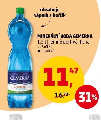 MINERÁLNÍ VODA GEMERKA