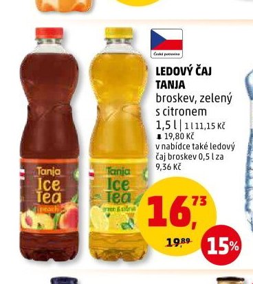 LEDOVÝ ČAJ TANJA broskev, zelený s citronem