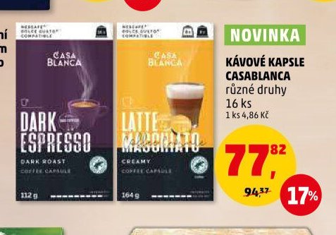 KÁVOVÉ KAPSLE CASABLANCA 16 ks