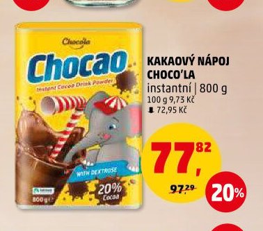 KAKAOVÝ NÁPOJ CHOCO'LA instantní 800 g