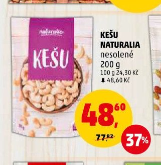 Kešu Naturalia nesolené 200 g