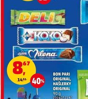 Tyčinky Orion Milena, Koko, Deli