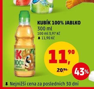 Kubík 100% jablko 300 ml