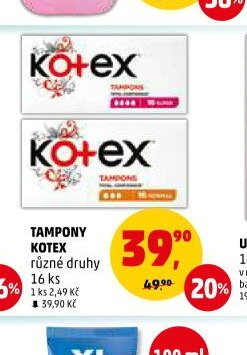 Tampony Kotex