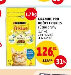 GRANULE PRO KOČKY FRISKIES 1,7 kg