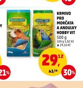 KRMIVO PRO MORČATA A ANDULKY HOBBY VIT 500 g