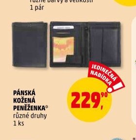 PÁNSKÁ KOŽENÁ PENĚŽENKA