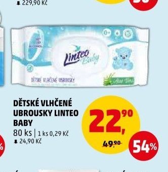 Dětské vlhčené ubrousky Linteo Baby