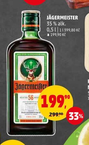 JÄGERMEISTER 35 % alk. 0,5 l