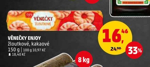 VĚNEČKY ENJOY žloutkové, kakaové 150 g