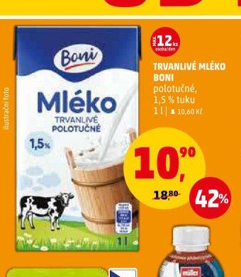 TRVANLIVÉ MLÉKO BONI