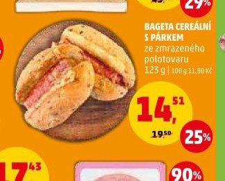 BAGETA CEREÁLNÍ S PÁRKEM