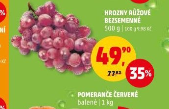 HROZNY RŮŽOVÉ BEZSEMENNÉ