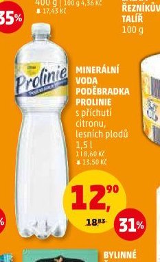 MINERÁLNÍ VODA PODĚBRADKA PROLINIE