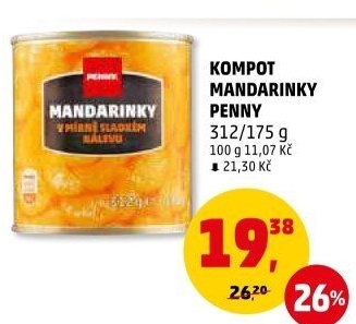 Kompot mandarinky Penny