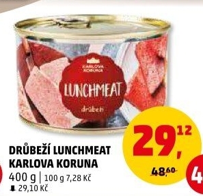 Lunchmeat drůbeží Karlova Koruna