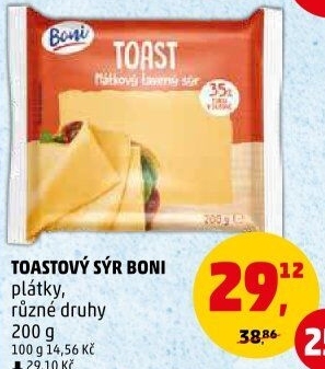 Sýr tavený toast Boni