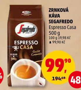 Zrnková káva Espresso Casa Segafredo