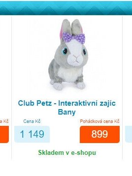 Club Petz - Interaktivní zajíc Bany