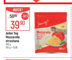 Jeden Tag Mozzarella strouhaná