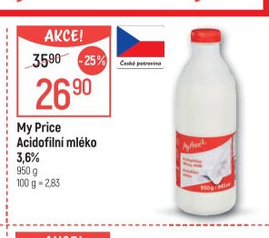 My Price Acidofilní mléko 3,6%