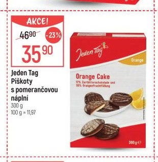 Jeden Tag Piškoty s pomerančovou náplní