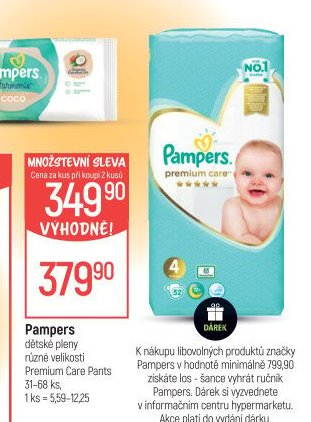 Pampers dětské pleny Premium Care Pants
