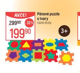 Pěnové puzzle s tvary