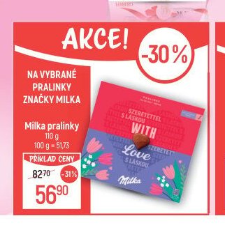 Milka pralinky