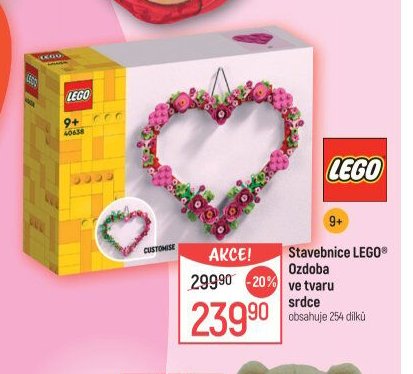 Stavebnice LEGO® Ozdoba ve tvaru srdce
