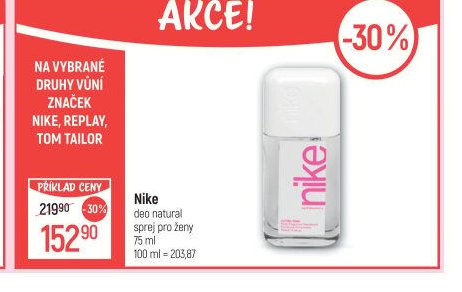 Nike deo natural sprej pro ženy 75 ml