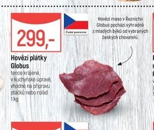 Hovězí plátky Globus