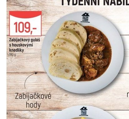 Zabijačkový guláš s houskovými knedlíky