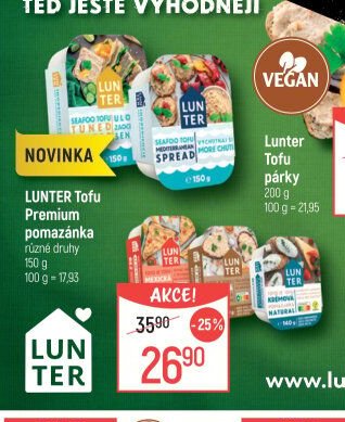 LUNTER Tofu Premium pomazánka