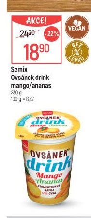 Semix Ovsánek drink mango/ananas