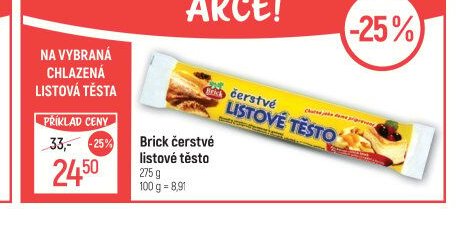 Brick čerstvé listové těsto