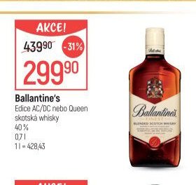 Ballantine's Edice AC/DC nebo Queen skotská whisky 40%