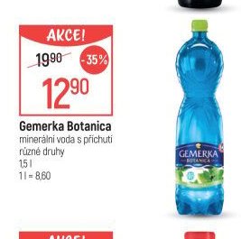 Gemerka Botanica minerální voda s příchutí různé druhy