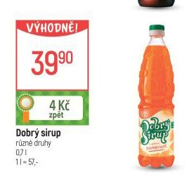 Dobrý sirup různé druhy