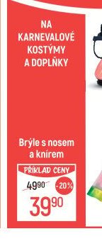 Brýle s nosem a knírem