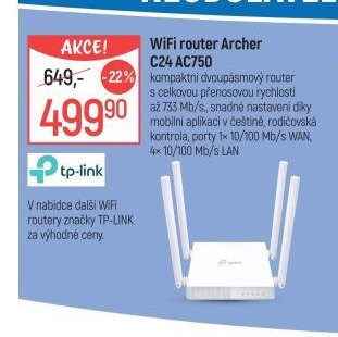 WiFi router Archer C24 AC750