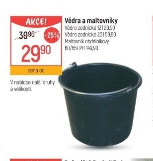 Vědra a maltovníky
