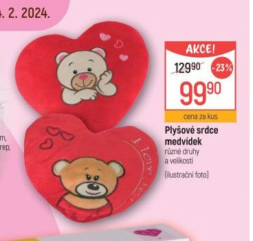 Plyšové srdce medvídek