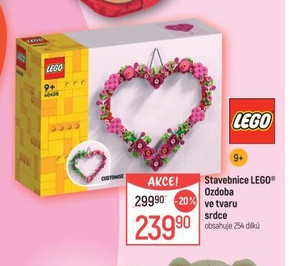 Stavebnice LEGO® Ozdoba ve tvaru srdce
